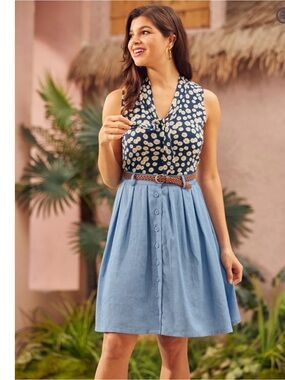 ModCloth Bookstore's Best Chambray A-Line Skirt